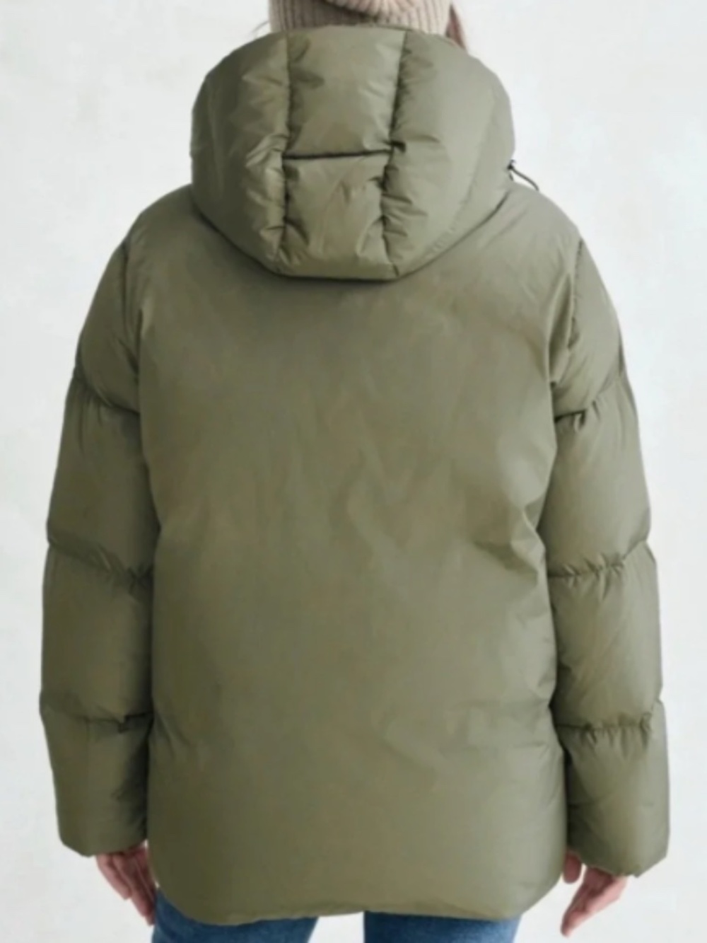 Jenni Kayne Large Down Puffer Jacket Olive Green - Picture 2 of 7